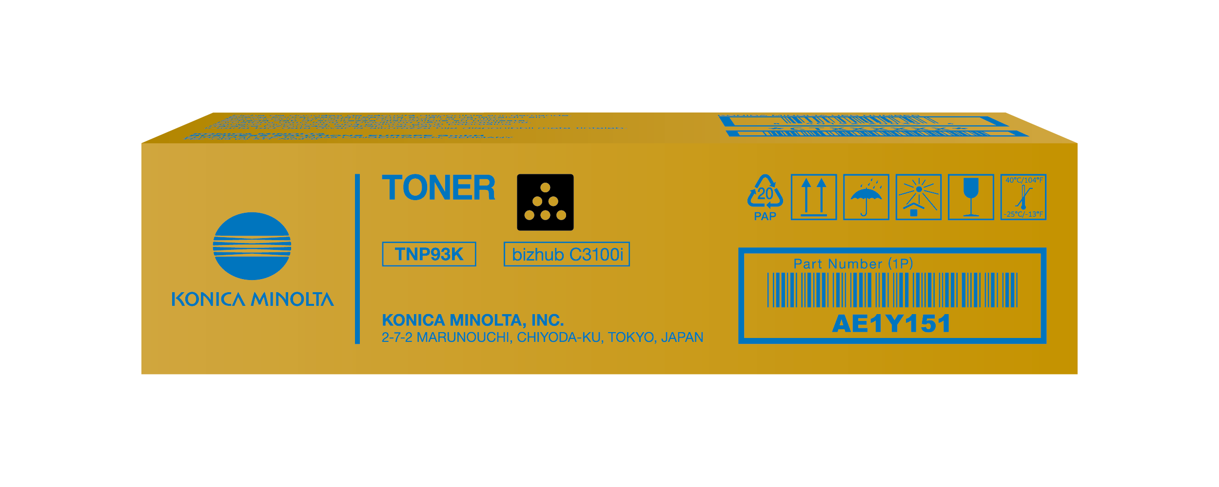 Toner Zwart for bizhub C3100i - TNP93K