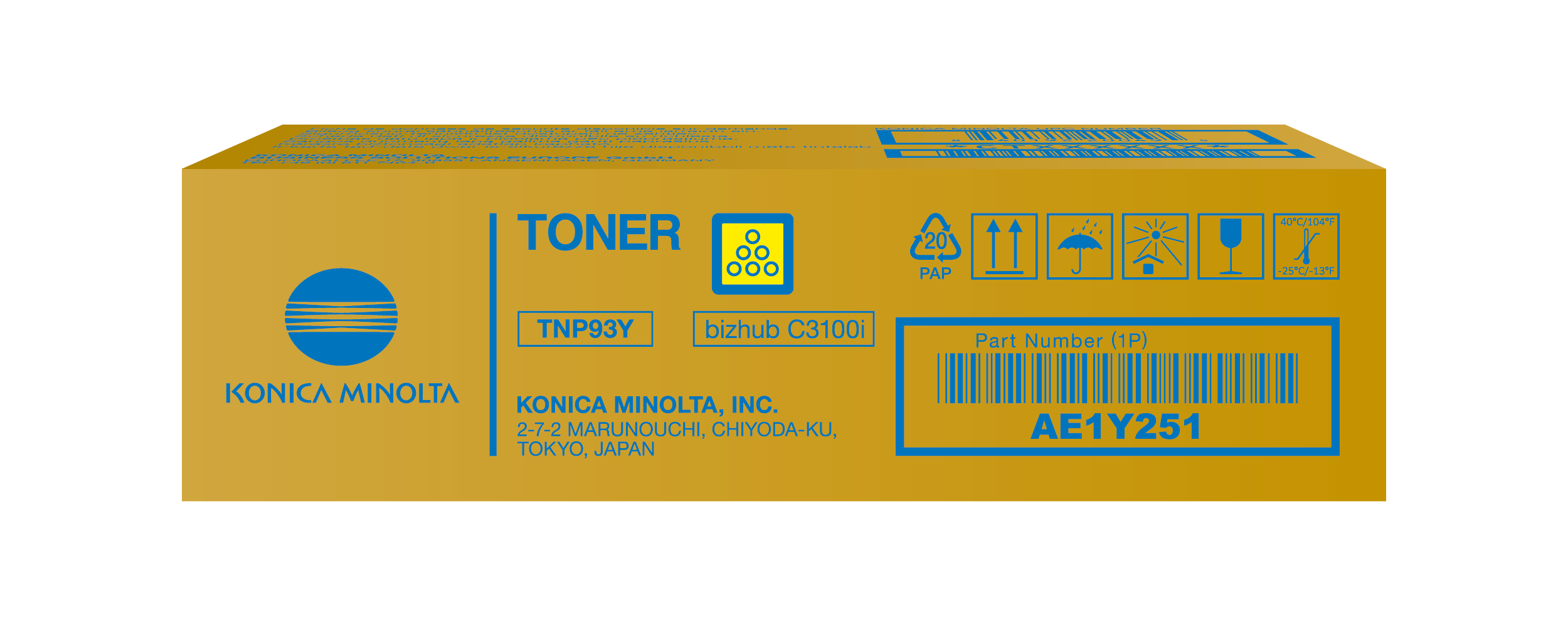 Toner Geel voor bizhub C3100i - TNP93Y