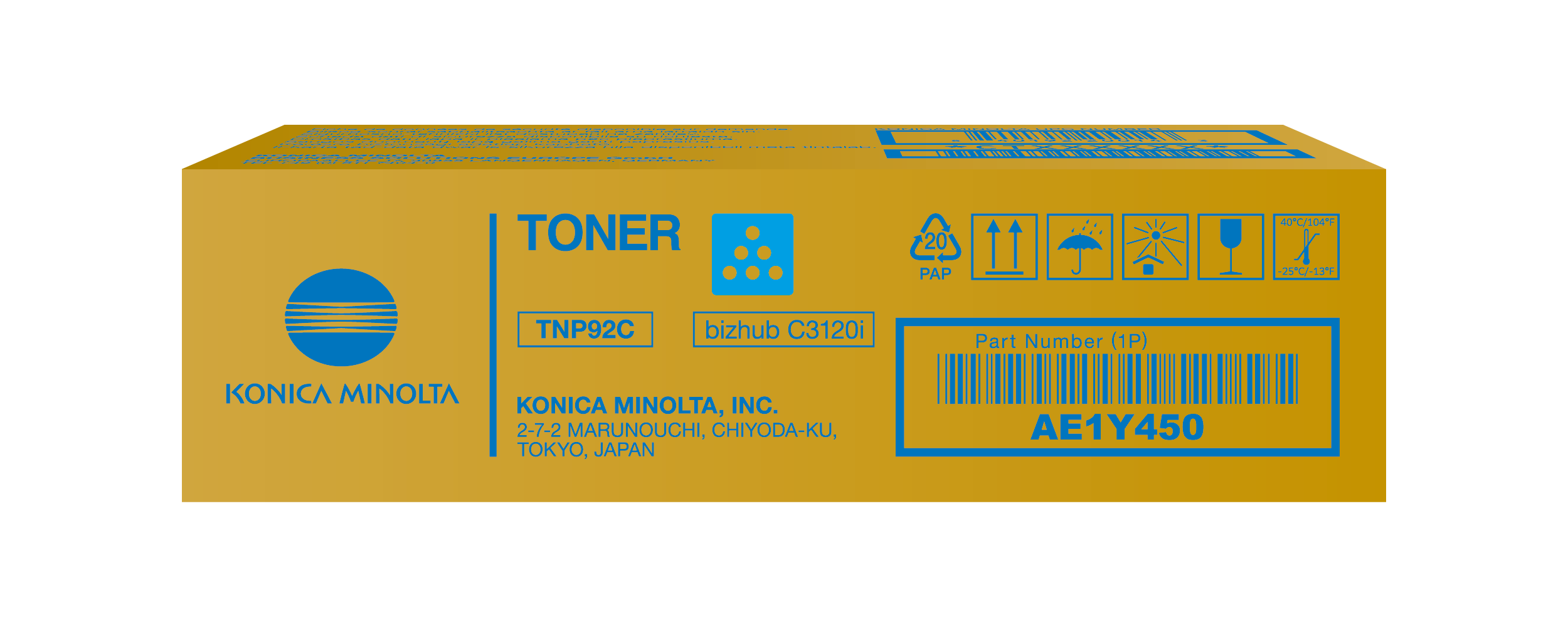 Toner Cyaan voor bizhub C3120i - TNP92C